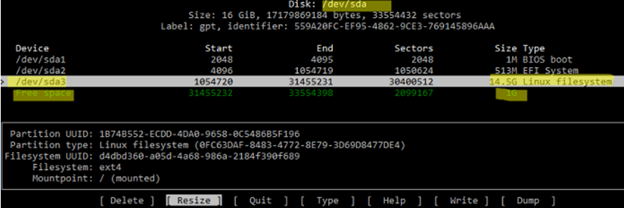  Расширение разделов Linux 